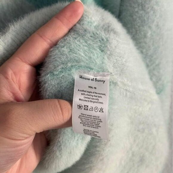 House of Sunny Diamond Argyle Knit 2-in-1 Convertible Sweater‎ Sz 2 (XS) - Picture 6 of 7